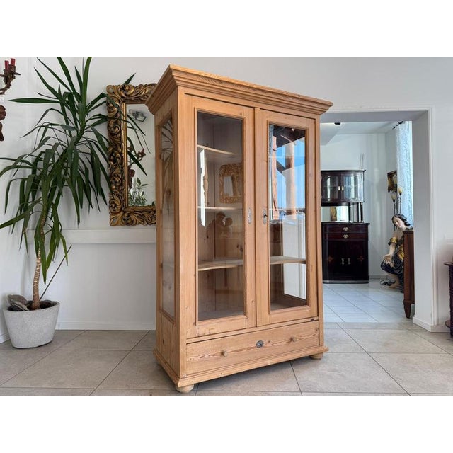 Art Nouveau Rustic Display Cabinet For Sale - Image 3 of 15