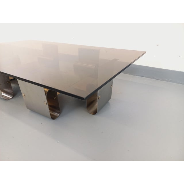 Gray Large Rectangular Coffee Table by François Monnet, 1970s For Sale - Image 8 of 18