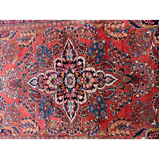 5ft 5in × 6ft 8in 1920's Turkish Hand-Knotted Area Rug For Sale - Image 10 of 12