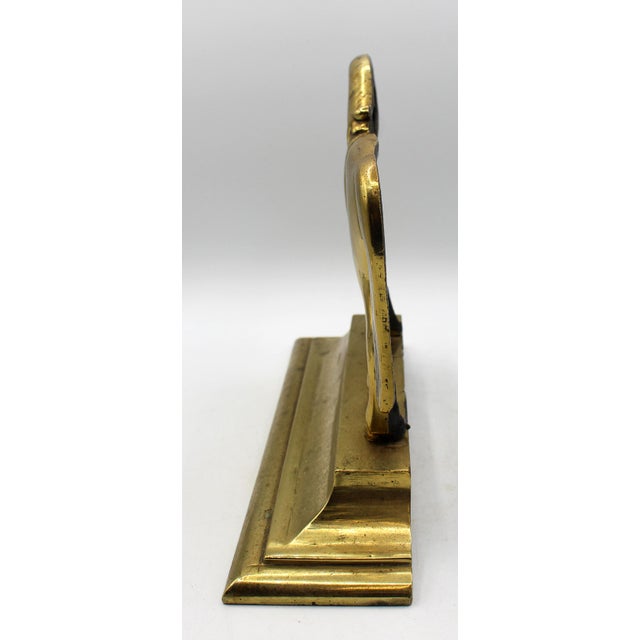 English C. 1870 English Brass Horse Doorstop For Sale - Image 3 of 4