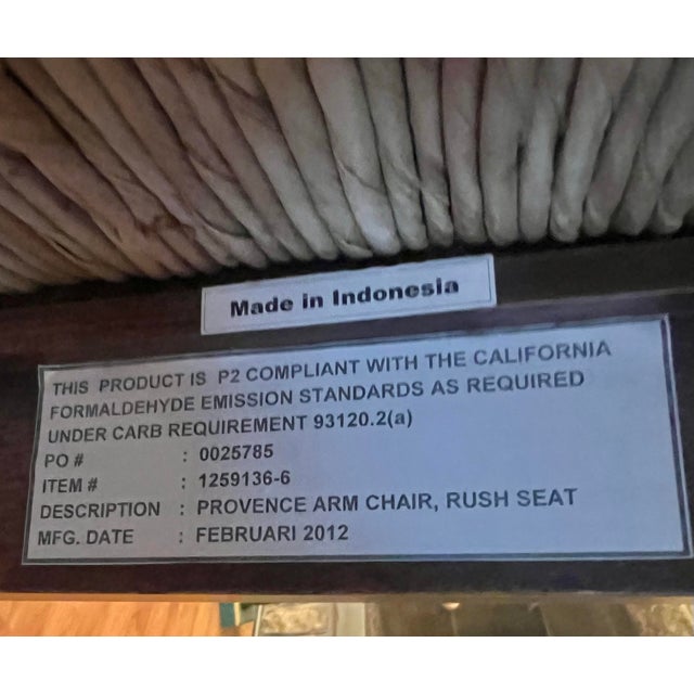 Rustic Provence Ladderback Armchairs -a Pair For Sale - Image 10 of 10