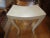 French Modern Parchment Bench By R&Y Augousti. This Stunning Bench Has Beautiful Saber Legs. This Lovely Postmodern French...