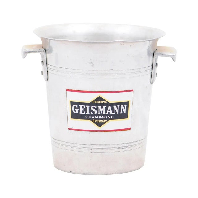French 19th Century Aluminum Champagne Bucket with Geismann Epernay Label For Sale - Image 13 of 13