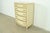 A gorgeous French Provincial Louis XV style highboy dresser By Drexel USA, 1956 Carved cream lacquered walnut, with olive...