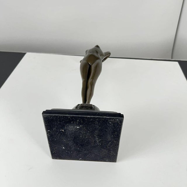 Philips, Art Deco Sculpture of a Nude Woman, 20th Century, Bronze For Sale - Image 6 of 12