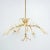 AMBIANIC presents 1950s Italy beautiful Italian chandelier attributed Stilnovo No label brass and aluminum shades. eight...