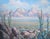 Original mid century oil painting by Pascal Hyde (1892-1973) featuring a Mojave Desert landscape scene. The medium is oil...