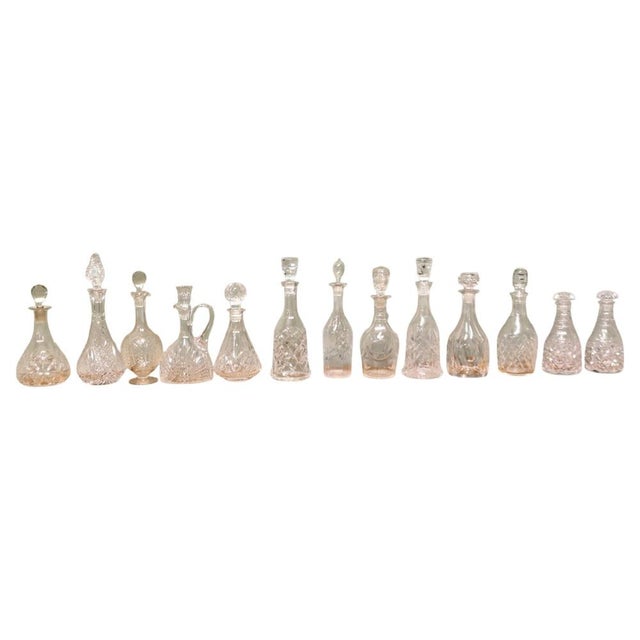 Glass and Crystal Decanters, 1900s, Set of 13 For Sale - Image 8 of 8