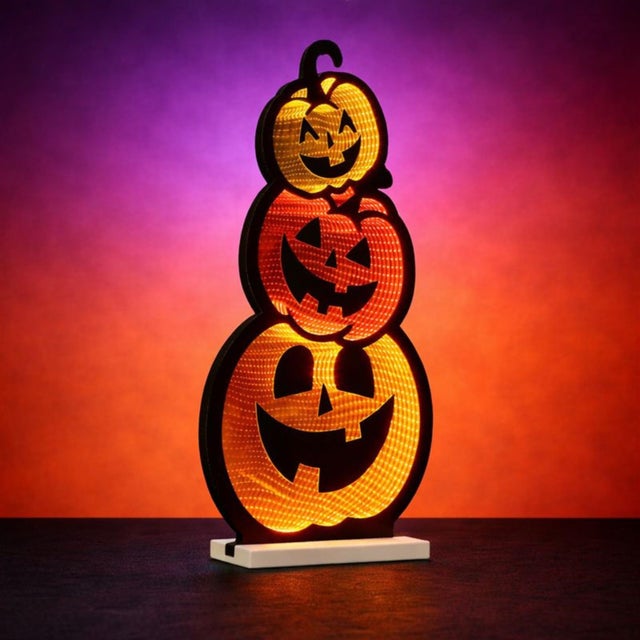 Make a bold Halloween statement with the Triple Jack-o-Lantern Ekkolight! Standing tall, this impressive trio of glowing...