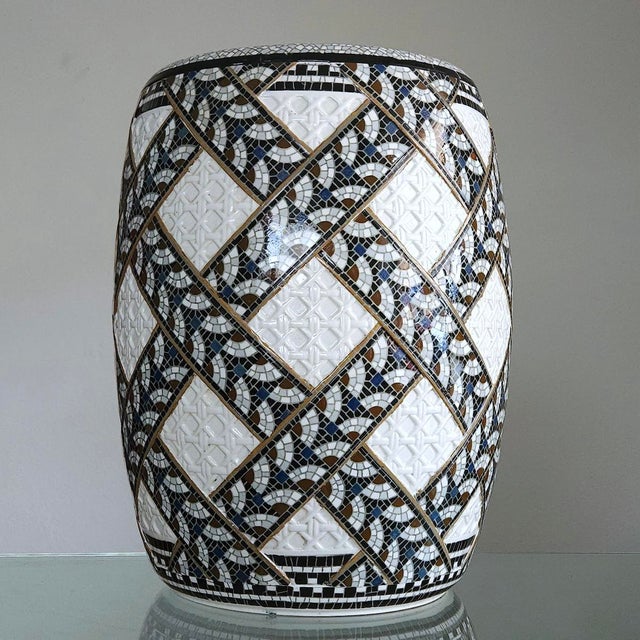 Art Nouveau Ceramic Garden Stool For Sale - Image 5 of 5