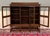 Brown Antique English Jacobean Bookcase Bookshelf Cabinet Triple Glass Door Oak C1930s For Sale - Image 8 of 18