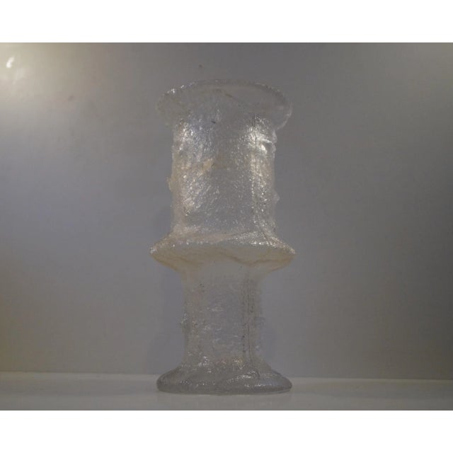 Textured Modernist Glass Vase by Timo Sarpaneva for Iittala, 1960s For Sale - Image 9 of 11