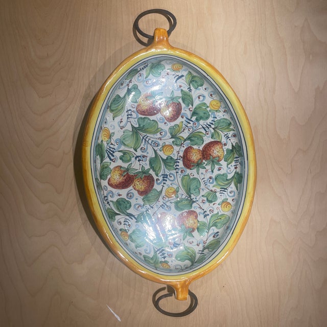 Brighten your kitchen or dining table with this charming hand-painted Italian rooster pitcher, crafted in Italy in the...