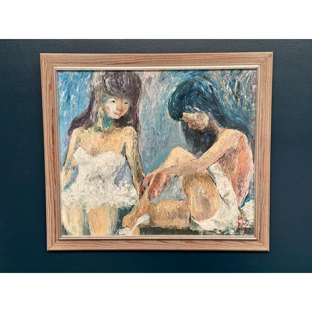 Ebbe Höglund, Ballet Dancer, Break, Oil Painting on Canvas, Framed For Sale - Image 18 of 18