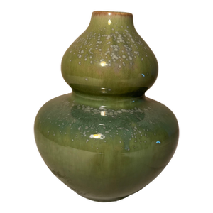 John-Richard Contemporary Apple Green Ceramic Double Gourd Vase