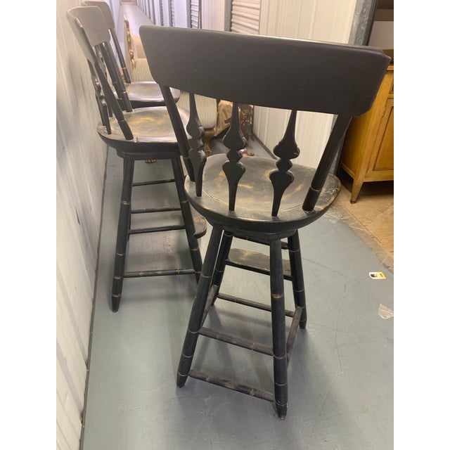 Custom Bar Stools from the studio of Richard Mulligan, Los Angeles, their “Federal” design still in production features a...