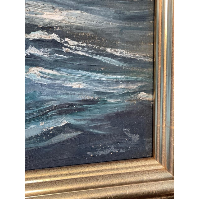 Late 19th Century Franklin Dillon Briscoe, American 1844 - 1903, Attributed, Student of Edward Moran, Late 19th Century Maritime Storm Seascape For Sale - Image 5 of 6