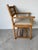 1980s Vintage Rattan Wrapped Director’s Style Armchair With Upholstered Seat For Sale - Image 5 of 12