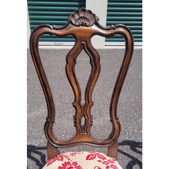 Exquisite Set of 8 Shell Carved 1940s French Dining Chairs For Sale - Image 14 of 17