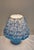 Vintage Table Lamp with Round Blue Ceramic Base and Handmade Flower Shade by Lamplove, 1980s, in Very Good conditions....