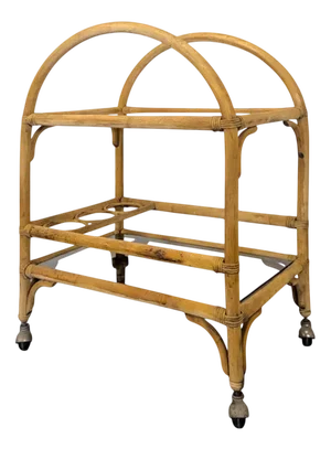 Vintage Rattan Serving Trolley