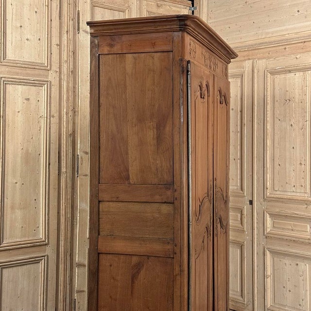 19th Century Country French Fruitwood Armoire From Normandy For Sale - Image 10 of 18