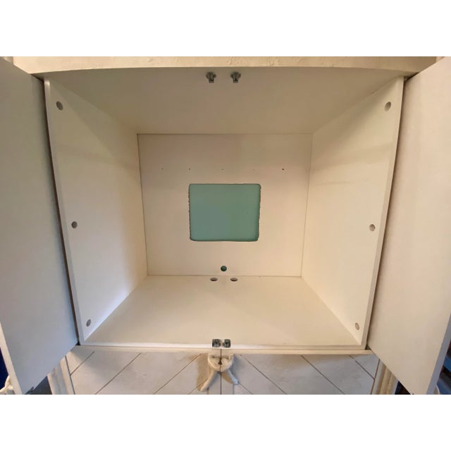 Late 20th Century Vintage Contemporary Armoire With Pocket Doors For Sale - Image 4 of 11