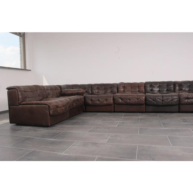 Mid-Century Modern Ds11 Corner Sofa Elements from de Sede, Set of 7 For Sale - Image 3 of 11