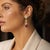 Late 20th Century 14k Yellow Gold Topaz, Peridot and Amethyst Drop Earrings, Pair For Sale - Image 4 of 4