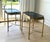 Chinoiserie Vintage Pair of Italian Hollywood Regency Faux Bamboo Brass & Verde Marble Butler’s Tray Tables For Sale - Image 3 of 10