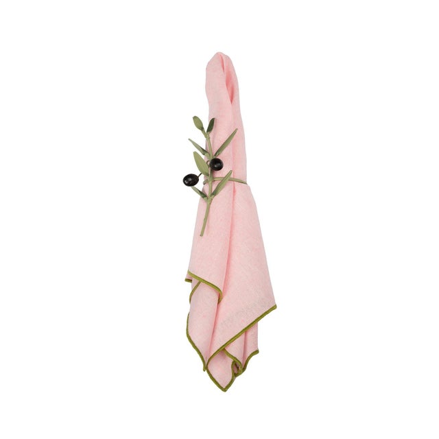 French Provincial Branching Out: Olive Twig Napkin Rings - Set of 6 For Sale - Image 3 of 5