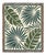 Tropical Palm Leaf Woven Throw Blanket – Green & Cream, 60 × 50 For Sale