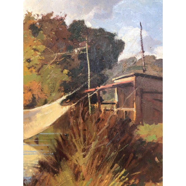 Angiolo Volpe, Livorno Retoni Sull Arnaccio, Oil on Canvas, Framed For Sale - Image 4 of 14