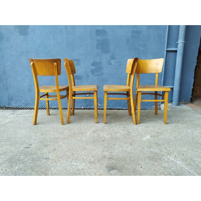 Dining Chairs by Michael Thonet for Thonet, 1950s, Set of 4, in Good conditions. Designed 1950 to 1959 This piece has an...