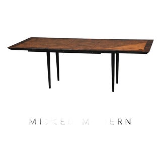 1970s Dell'Arredamento for Miniforms 94" Burl Dining Table For Sale