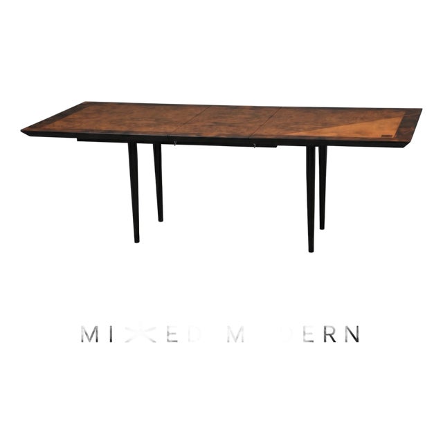 1970s Dell'Arredamento for Miniforms 94" Burl Dining Table For Sale