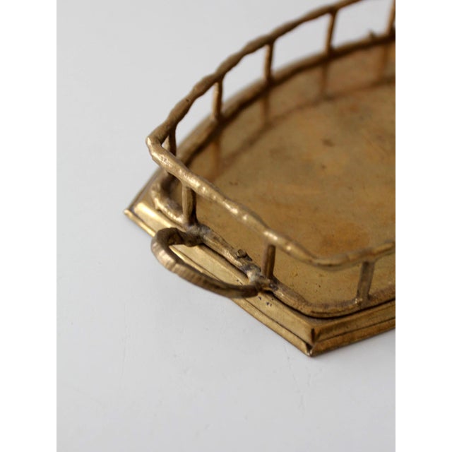 Mid-Century Hollywood Regency Brass Gallery Tray For Sale - Image 10 of 10