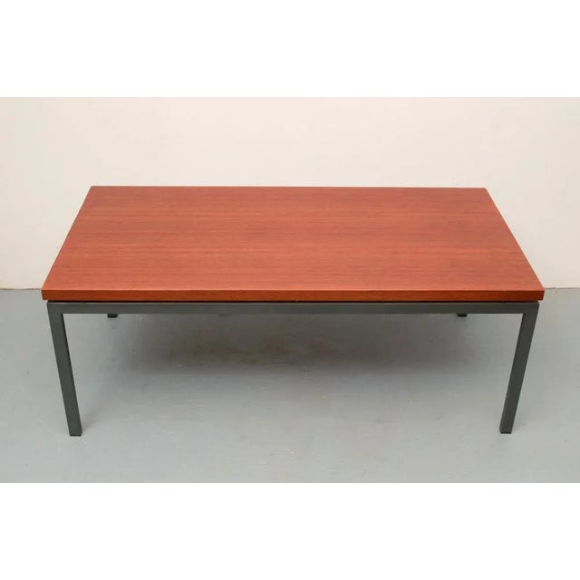 Brown Coffee Table in Teak and Metal, 1965 For Sale - Image 8 of 12