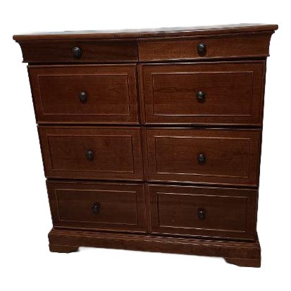 Vintage Bombay Mahogany Wood Chest 5 Drawers For Sale
