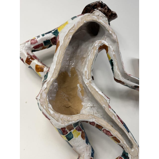 Antique Terracotta Harlequin Sculpture, Italy, 1950s For Sale - Image 12 of 14