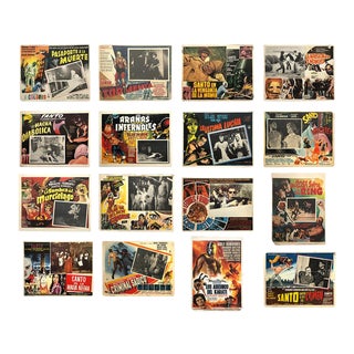 1950s-1960s Mexican Wrestling Movie Posters - Set of 16 For Sale