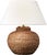 Transitional Marie Flanigan by Visual Comfort Signature Avedon 12" Cordless Accent Lamp in Natural Rattan with Linen Shade For Sale - Image 3 of 3