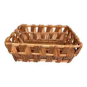 Vintage Hand-Woven Rattan Basket Tray - Use as a Bar Tray for Bottles. See My Photos! For Palm Beach Regency, British Colonial & Bar Cart Decor