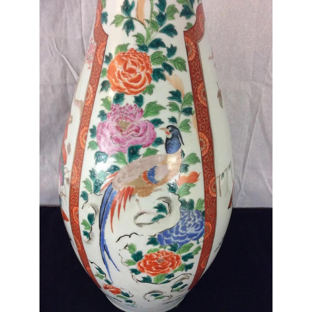 Pair of Large 19th Century Japanese Imari Porcelain Floor Vases, Meiji Period For Sale - Image 4 of 13