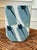 Terrific Postmodern Pop Art Ceramic Vase. Creamy warm white base with gorgeous blues and various green/grey/blues in...