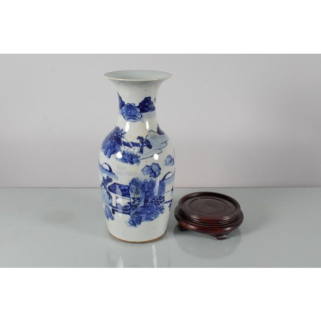 Asian Blue and White Porcelain Vase, 1880 For Sale - Image 10 of 16