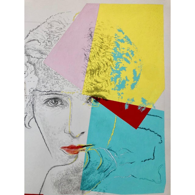 1990s Josef LeviStill Life with Sully and Warhol, Pop Art Mixed Media Signed Painting Drawing, 1994 For Sale - Image 5 of 11
