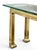 Mid-Century Modern Mid 20th Century Attributed Mastercraft Brass & Glass Console Table For Sale - Image 3 of 11