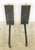 Metal Pair of Mid Century Modernist Brass Fireplace Andirons For Sale - Image 7 of 7
