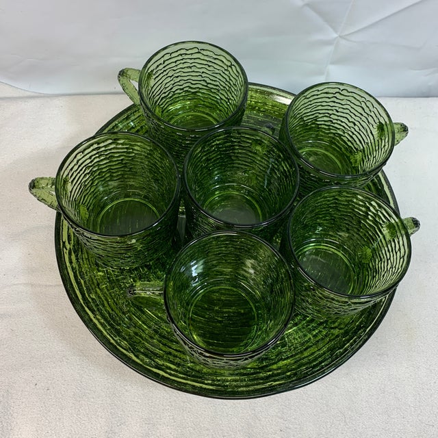 Elevate your hosting game or expand your Mid-Century Modern collection with this gorgeous vintage snack and luncheon set....